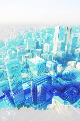 Urban Vertical Cityscape - Colorful Stock Photos