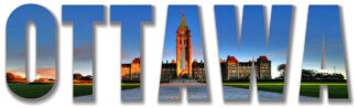 Ottawa Parliament Text 1 - Colorful Stock Photos