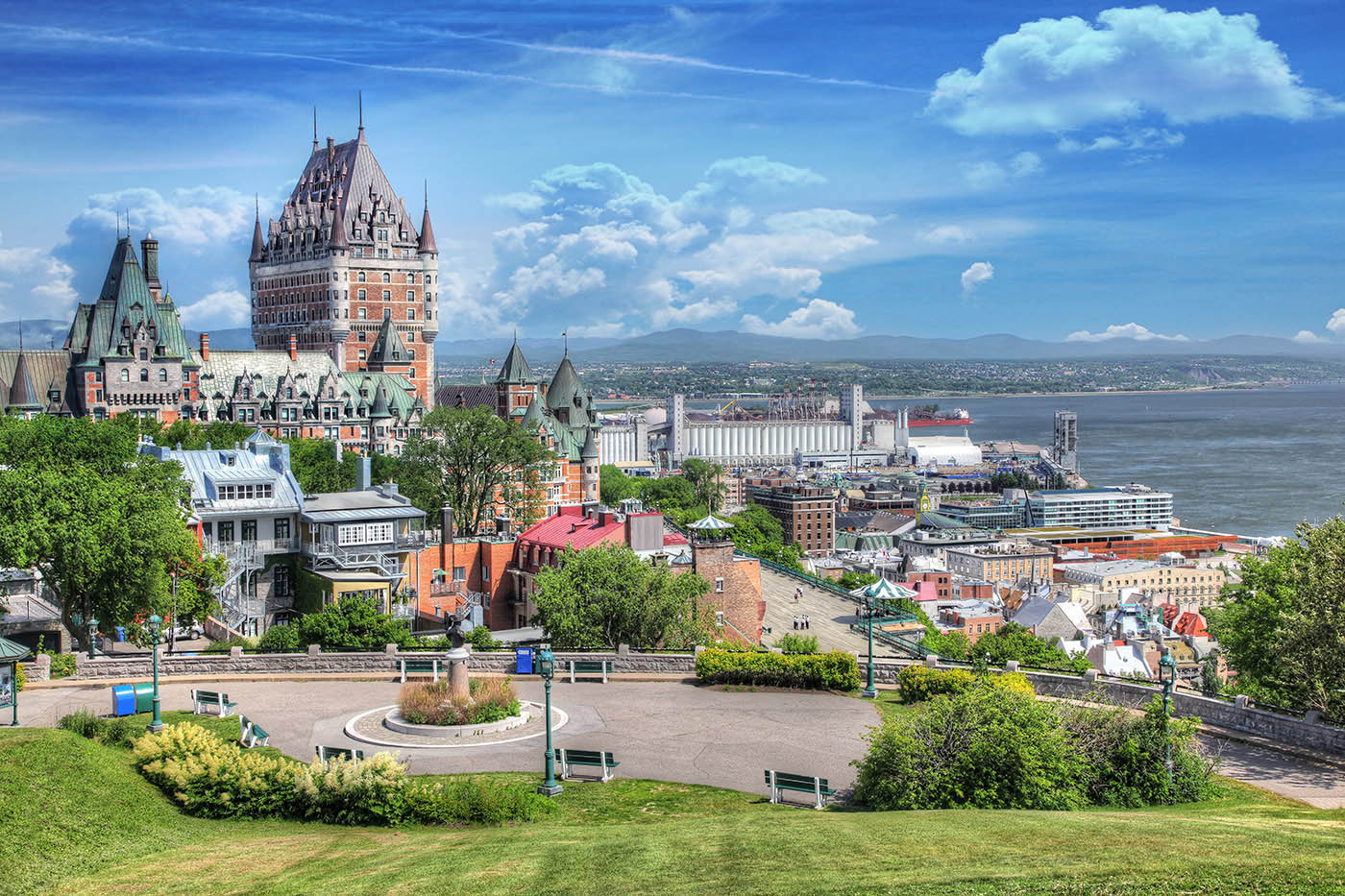 Old Quebec City District in Summer - Colorful Stock Photos