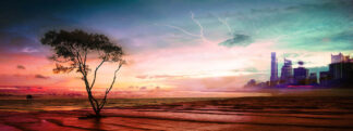 Colorful Apocalyptic Landscape 06 - Colorful Stock Photos