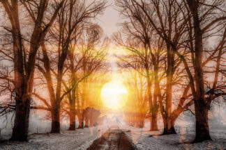 Wintery Road 01 - Colorful Stock Photos