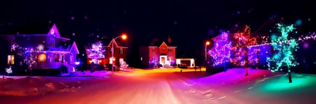 Street Christmas Lights and Ornaments