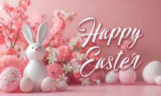 Happy Easter Wishes - Pastel Pink Decor
