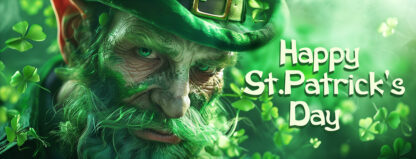 Happy St. Patrick's Day - Scary Leprechaun Banner